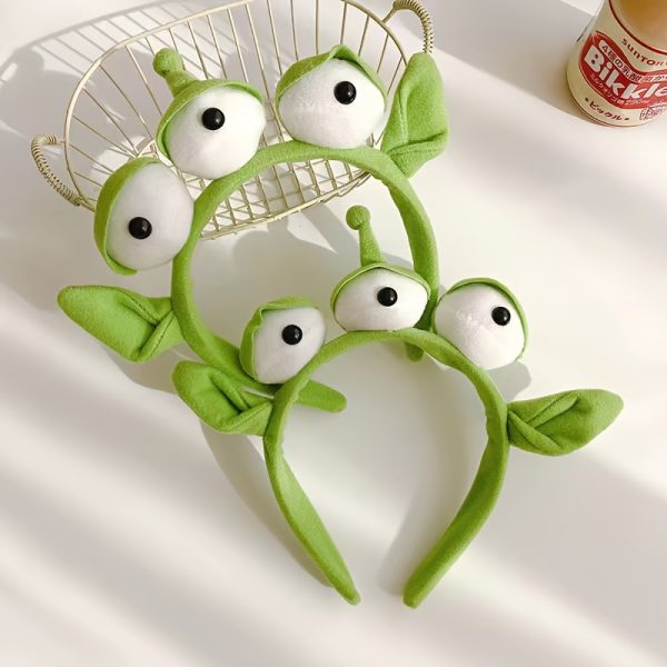 1pc Cute & Sweet Disney Three-Eyed Alien Headband, Birthday Gift, Soft Plush, Cosplay Accessory