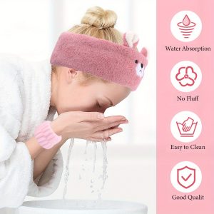 9 Pack Spa Headband for Washing Face, Women Makeup Headbands for Skincare, Makeup Removal, Face Wash, Yoga, Shower Hair Accessory, Spa Headband and Wristband Set